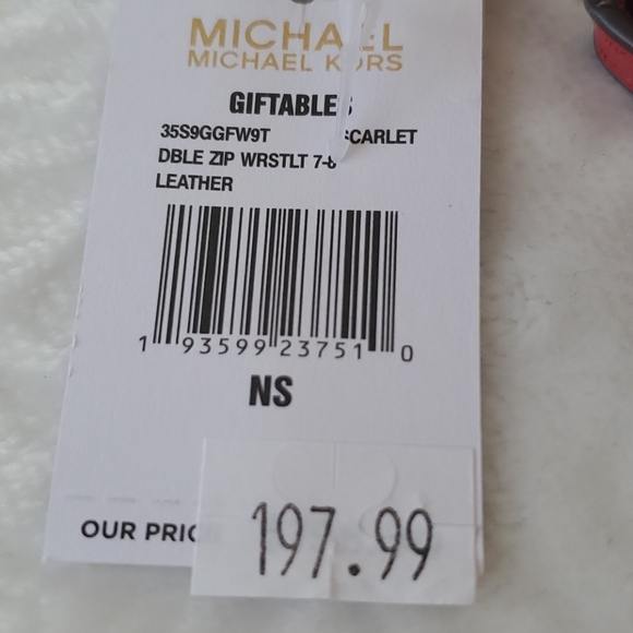 MK Red Heart Scarlet Double Zip Wallet Leather W. - Picture 3 of 12
